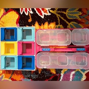 lot of 2plastic craft storage containers